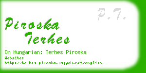 piroska terhes business card